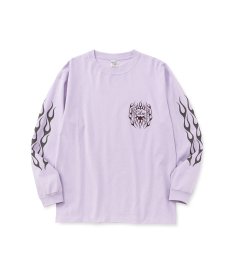 画像7: CALEE(キャリー) / VINTAGE TYPE FLAME LOGO PINSTRIPING L/ S TEE ＜NATURALLY PAINT DESIGN＞ (7)