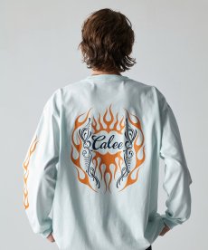 画像15: CALEE(キャリー) / VINTAGE TYPE FLAME LOGO PINSTRIPING L/ S TEE ＜NATURALLY PAINT DESIGN＞ (15)
