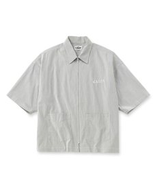 画像1: CALEE(キャリー) / SUKER STRIPE ZIP S/S SH (1)