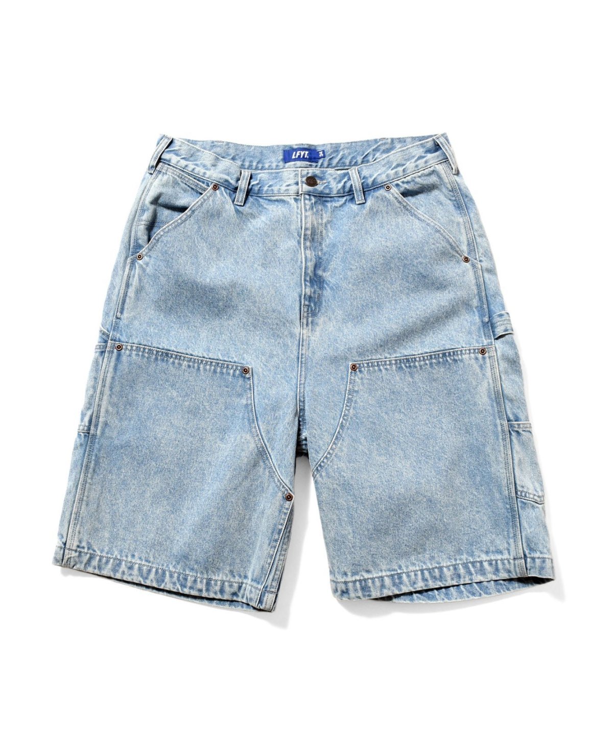 画像2: LFYT(ラファイエット) / DOUBLE KNEE DENIM PAINTER SHORTS (2)