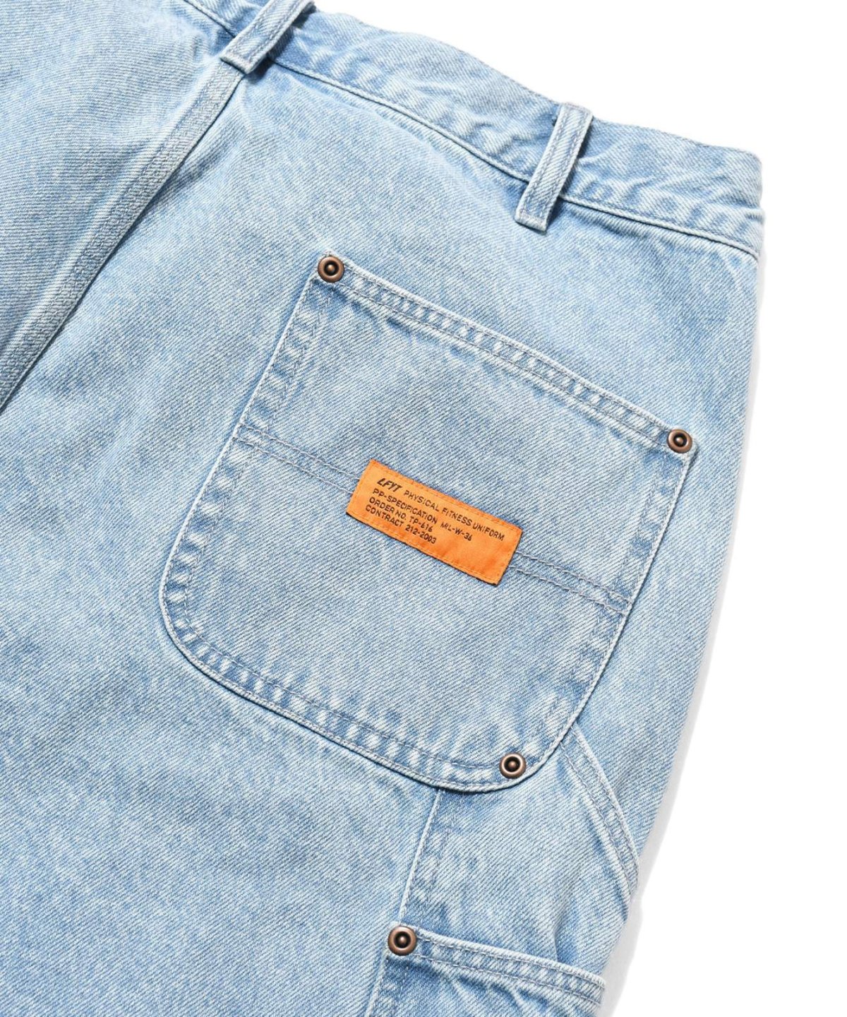 画像14: LFYT(ラファイエット) / DOUBLE KNEE DENIM PAINTER SHORTS (14)