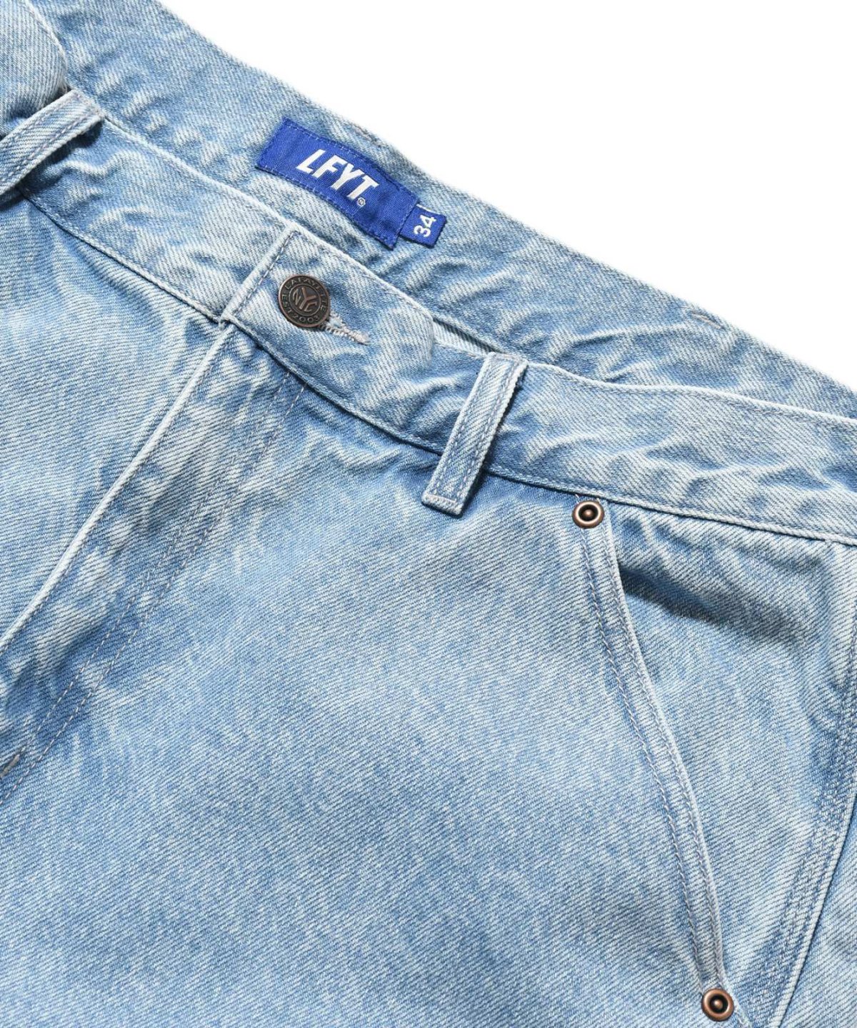 画像10: LFYT(ラファイエット) / DOUBLE KNEE DENIM PAINTER SHORTS (10)