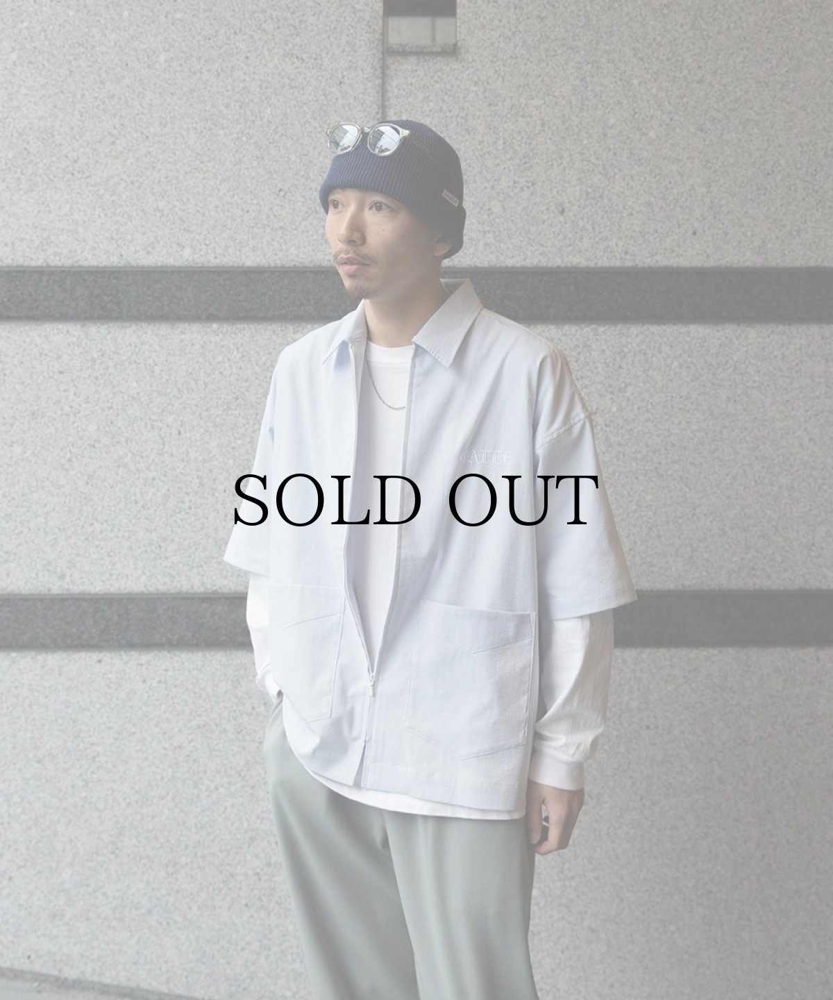 画像1: CALEE(キャリー) / SUKER STRIPE ZIP S/S SH (1)
