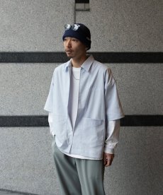 画像1: CALEE(キャリー) / SUKER STRIPE ZIP S/S SH (1)