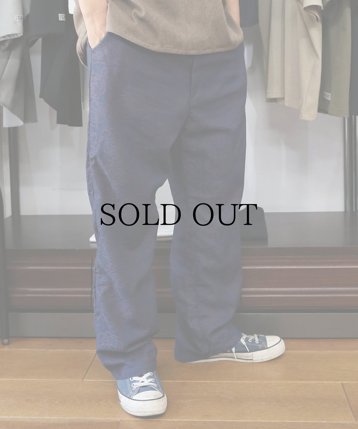 画像8: CALEE(キャリー) / ROSE PATTERN JACQUARD RELAX PANTS (8)