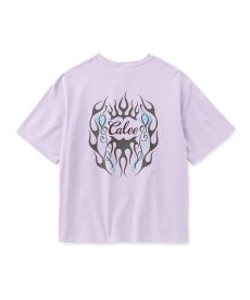 画像7: CALEE(キャリー) / VINTAGE TYPE FLAME LOGO PINSTRIPING S/ S TEE ＜NATURALLY PAINT DESIGN＞ (7)