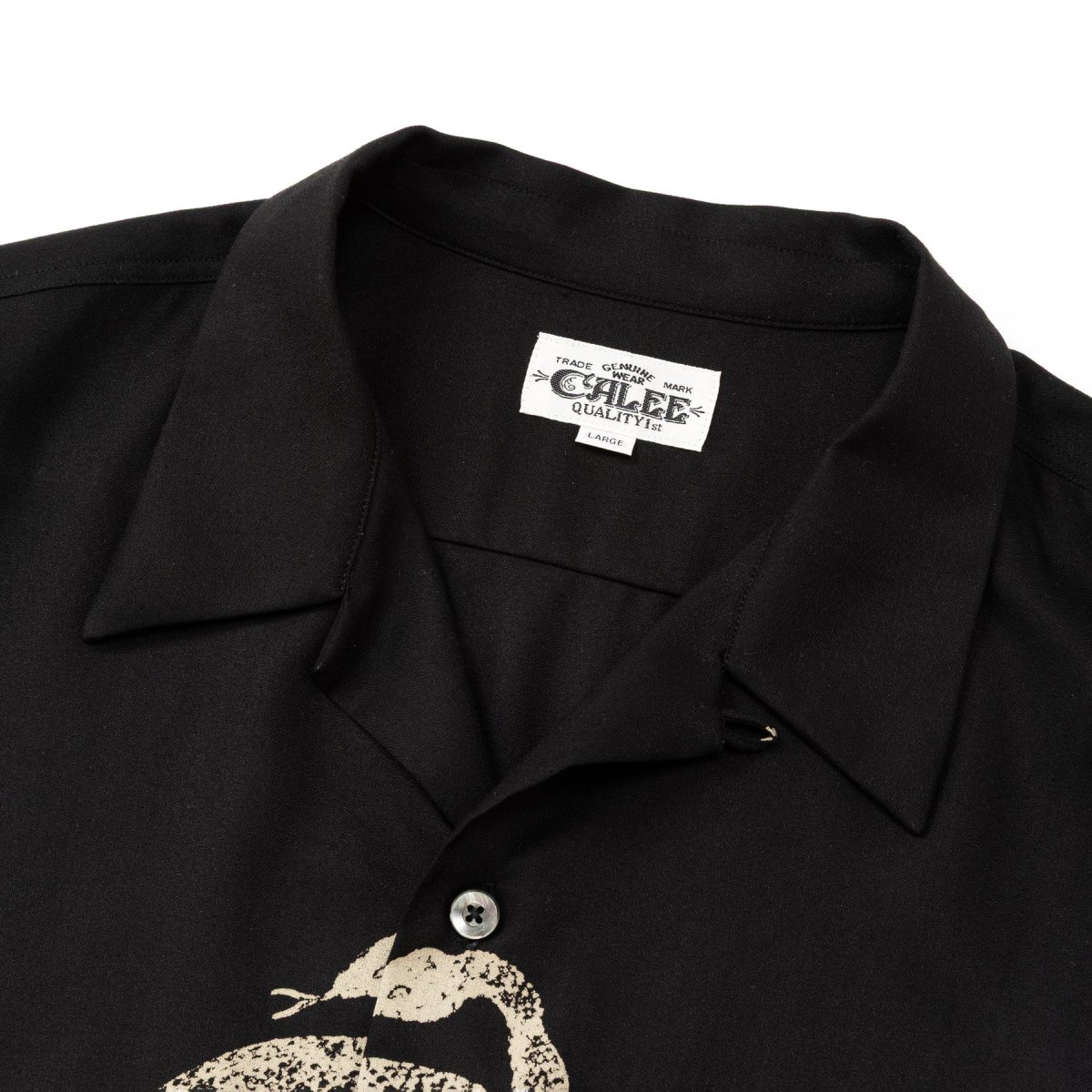 画像3: CALEE(キャリー) / SNAKE PATTERN PANEL S/S SH (3)