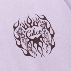 画像10: CALEE(キャリー) / VINTAGE TYPE FLAME LOGO PINSTRIPING S/ S TEE ＜NATURALLY PAINT DESIGN＞ (10)