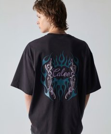 画像12: CALEE(キャリー) / VINTAGE TYPE FLAME LOGO PINSTRIPING S/ S TEE ＜NATURALLY PAINT DESIGN＞ (12)