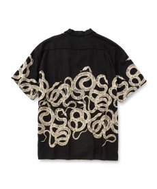 画像2: CALEE(キャリー) / SNAKE PATTERN PANEL S/S SH (2)