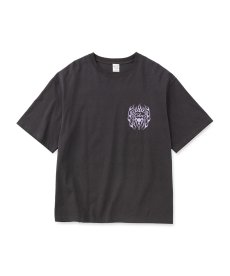 画像2: CALEE(キャリー) / VINTAGE TYPE FLAME LOGO PINSTRIPING S/ S TEE ＜NATURALLY PAINT DESIGN＞ (2)