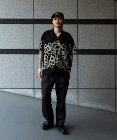 画像8: CALEE(キャリー) / SNAKE PATTERN PANEL S/S SH (8)
