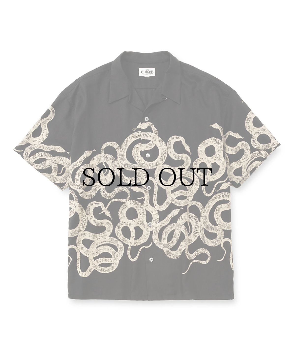 画像1: CALEE(キャリー) / SNAKE PATTERN PANEL S/S SH (1)