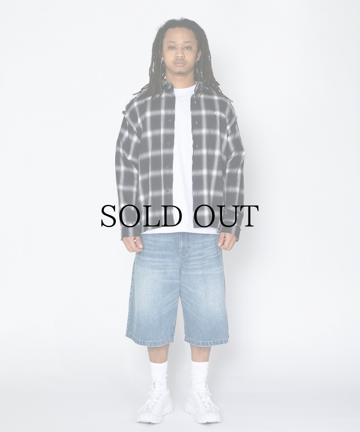 画像3: APPLEBUM(アップルバム) / Cut Off Ombre Check Shirt (3)