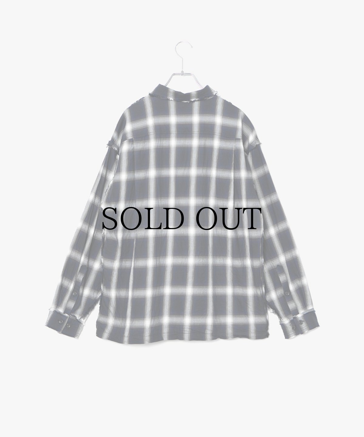 画像2: APPLEBUM(アップルバム) / Cut Off Ombre Check Shirt (2)