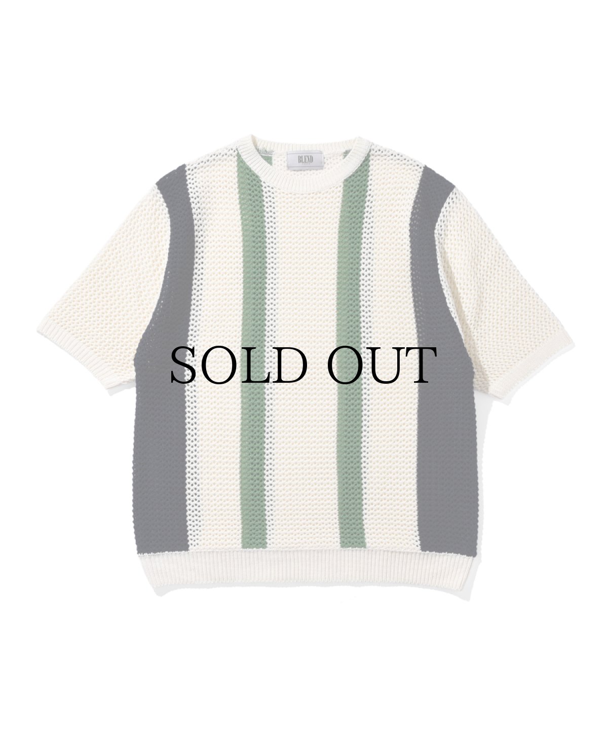 画像2: BLEND(ブレンド) / STRIPE MESH S/S CREW KNIT (2)