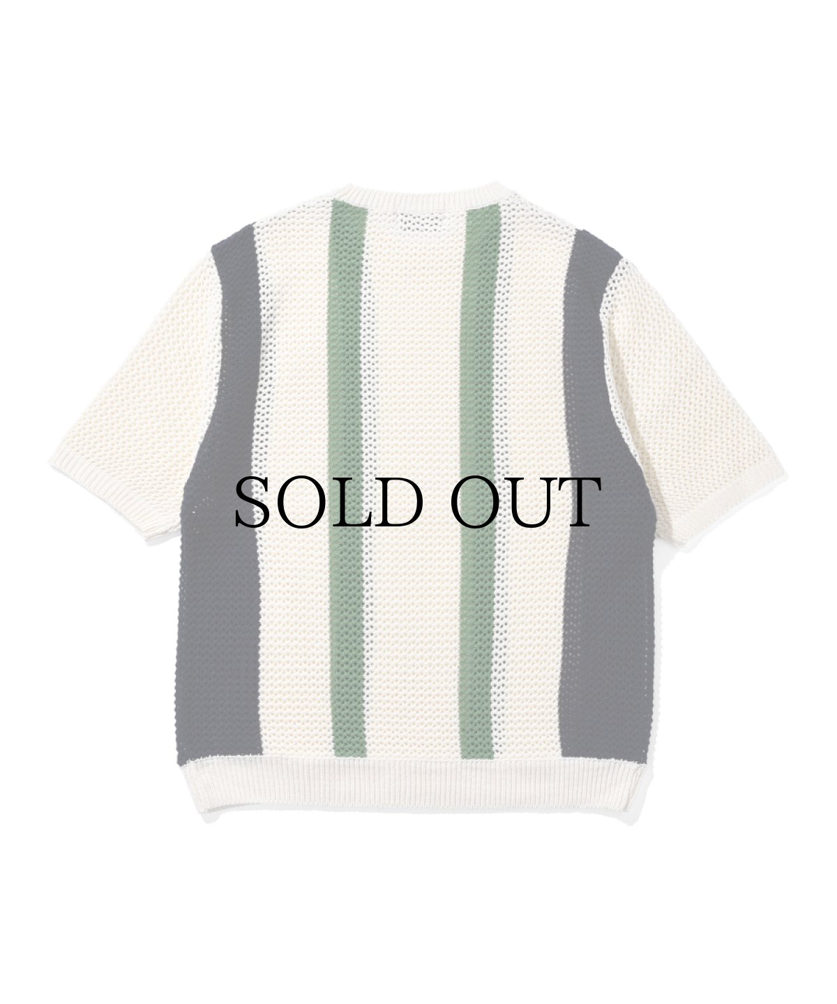 画像3: BLEND(ブレンド) / STRIPE MESH S/S CREW KNIT (3)