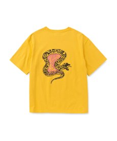 画像4: CALEE(キャリー) / VINTAGE TYPE SNAKE LOGO POCKET TEE ＜NATURALLY PAINT DESIGN＞ (4)
