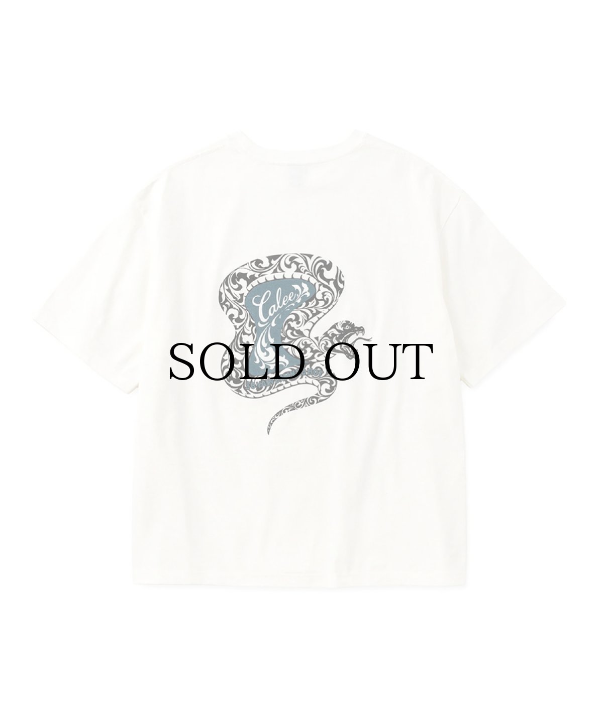 画像1: CALEE(キャリー) / VINTAGE TYPE SNAKE LOGO POCKET TEE ＜NATURALLY PAINT DESIGN＞ (1)
