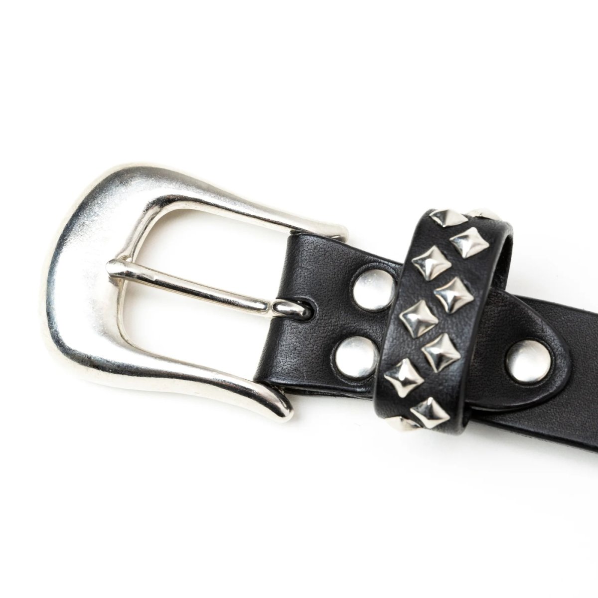 画像2: CALEE(キャリー) / STUDS LEATHER NARROW BELT ＜TYPE B＞ (2)