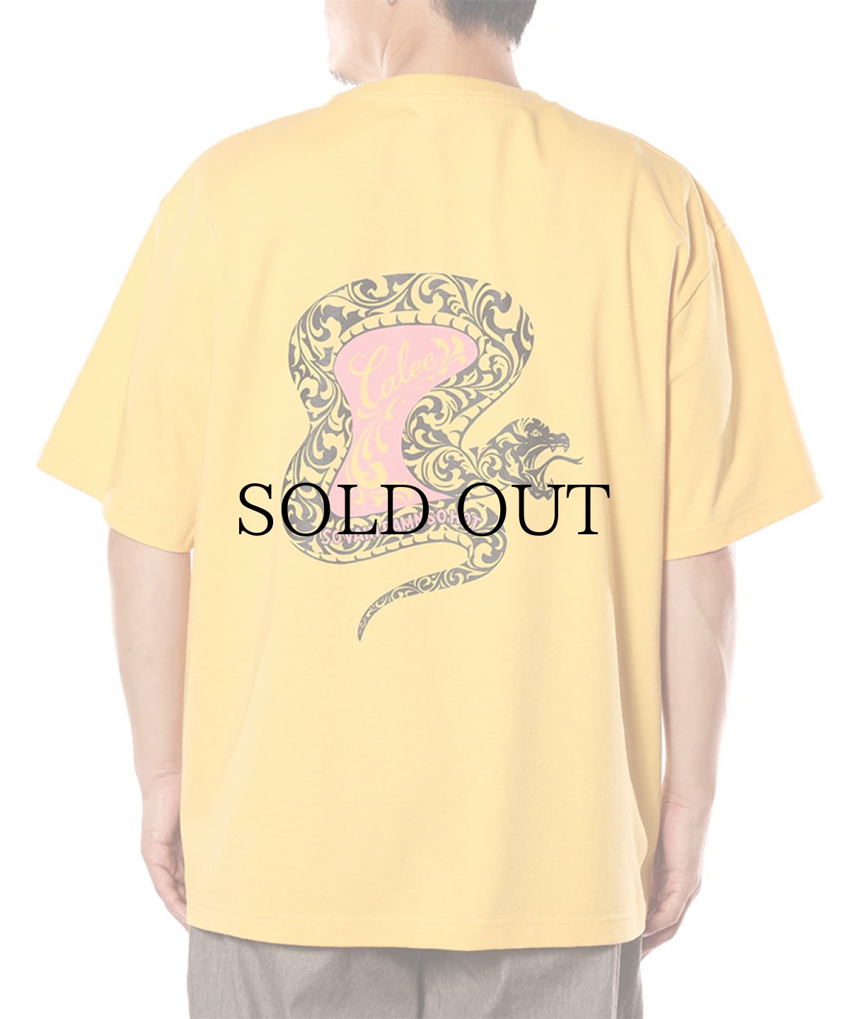 画像11: CALEE(キャリー) / VINTAGE TYPE SNAKE LOGO POCKET TEE ＜NATURALLY PAINT DESIGN＞ (11)