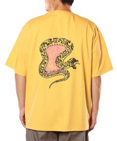 画像11: CALEE(キャリー) / VINTAGE TYPE SNAKE LOGO POCKET TEE ＜NATURALLY PAINT DESIGN＞ (11)