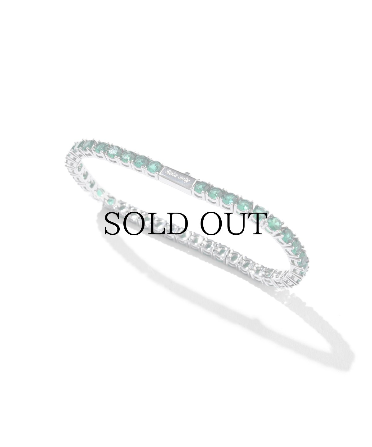 画像1: EL REIGN × $ole only /  EMERALD Tennis chain BRACELET (1)