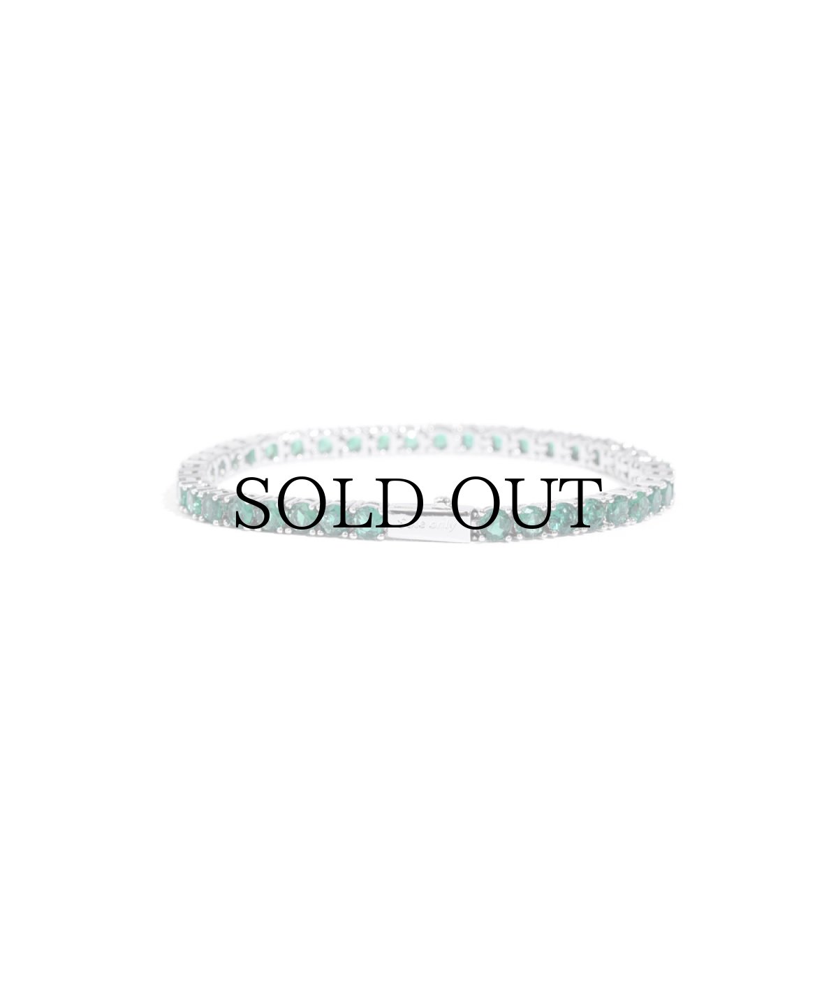 画像2: EL REIGN × $ole only /  EMERALD Tennis chain BRACELET (2)