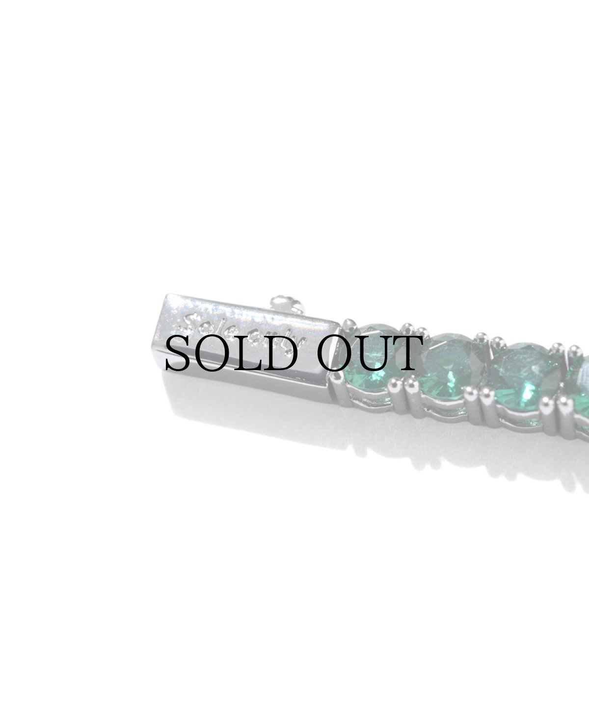 画像4: EL REIGN × $ole only /  EMERALD Tennis chain BRACELET (4)
