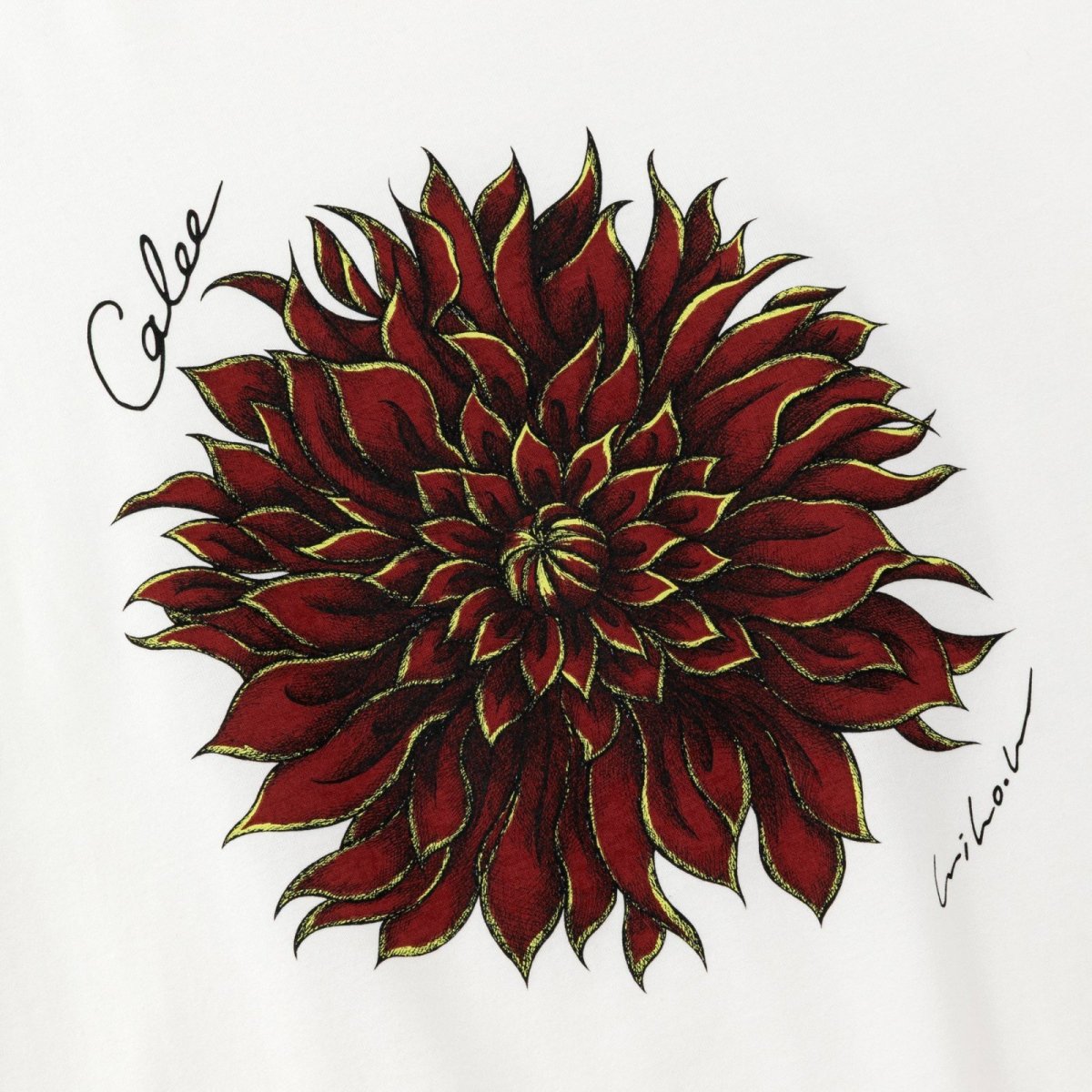 画像4: CALEE(キャリー) / DAHLIA ART TEE ＜MIHO MURAKAMI DESIGN＞ (4)