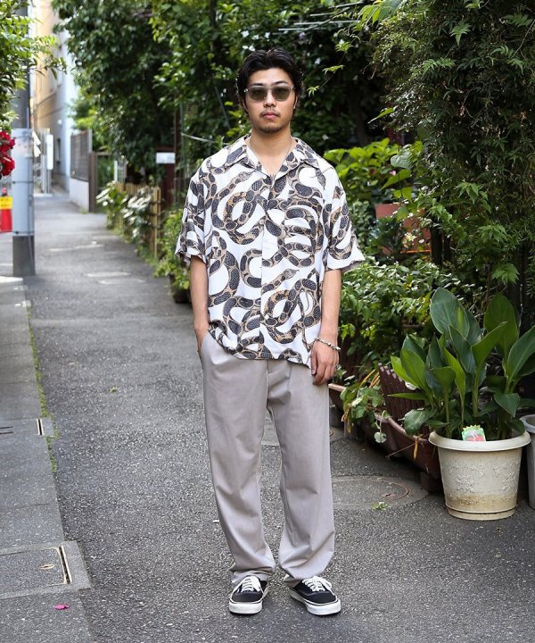CALEE(キャリー) シャツ ALLOVER SNAKE PATTERN S/S SH CL-26SS007ULT