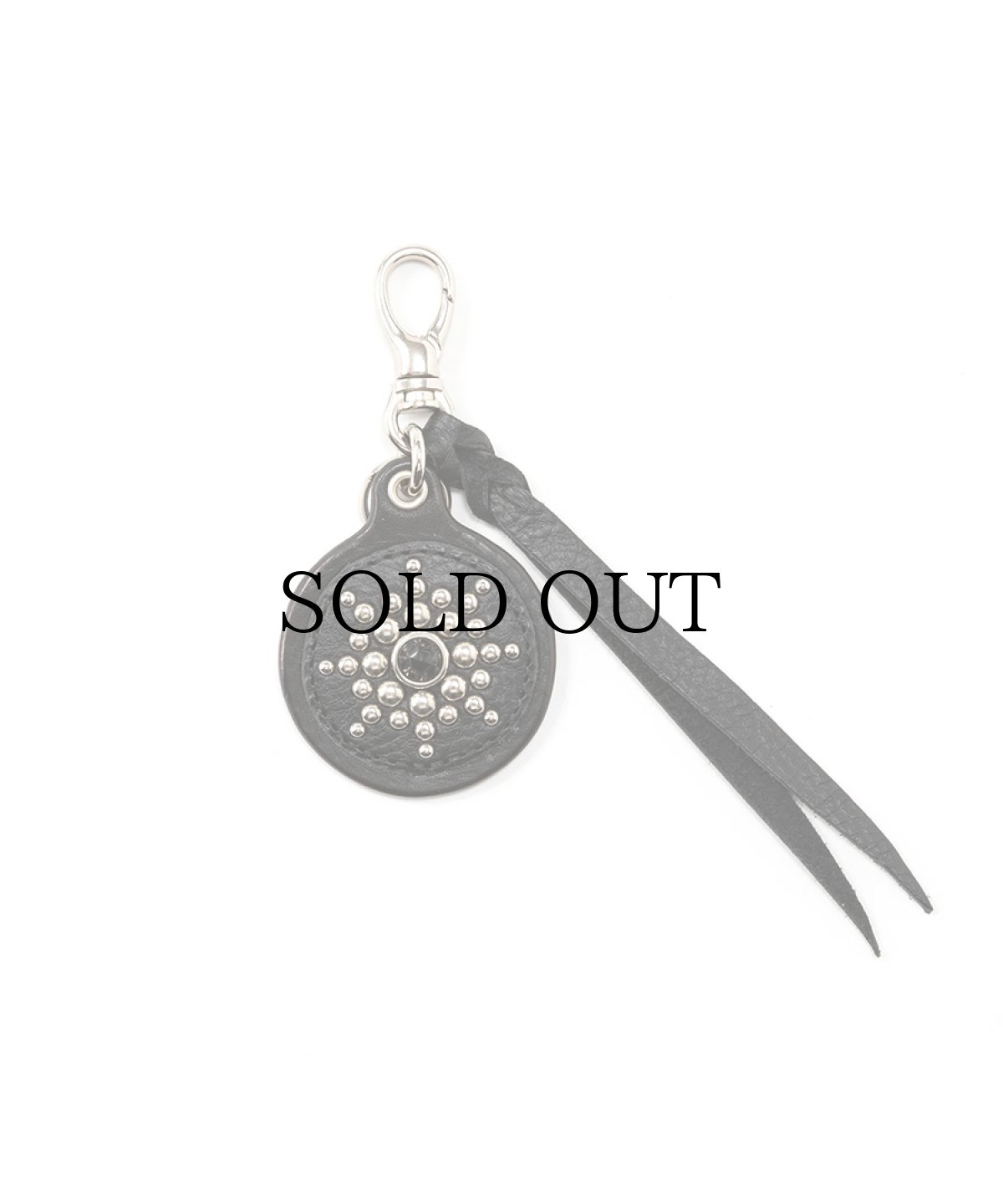 画像1: CALEE(キャリー) / COLOR STONE STUDS LEATHER KEY RING (1)