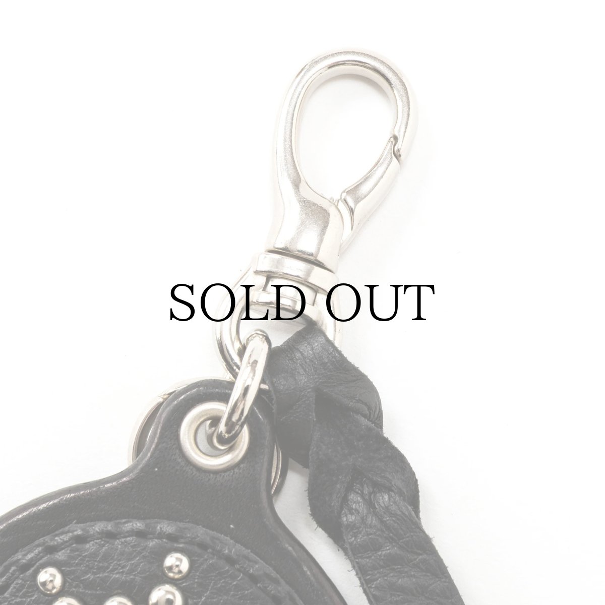画像2: CALEE(キャリー) / COLOR STONE STUDS LEATHER KEY RING (2)