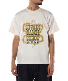 画像6: CALEE(キャリー) / GARMENT DYE SNAKE LOGO TEE ＜BARTHDAY WORKS DESIGN＞ (6)