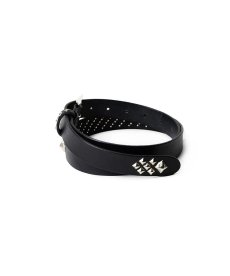 画像2: CALEE(キャリー) / STUDS LEATHER NARROW BELT (2)