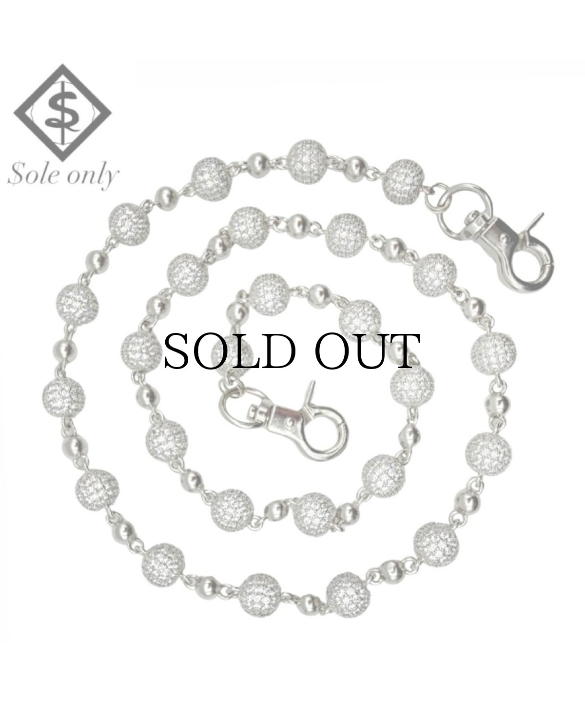 画像1: $ole only(ソールオンリー) / Sphere Wallet Chain 8mm 24inch (1)