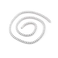 画像3: $ole only(ソールオンリー) / CZ Diamond 2mm Tennis Chain Necklace Silver 18inch (3)