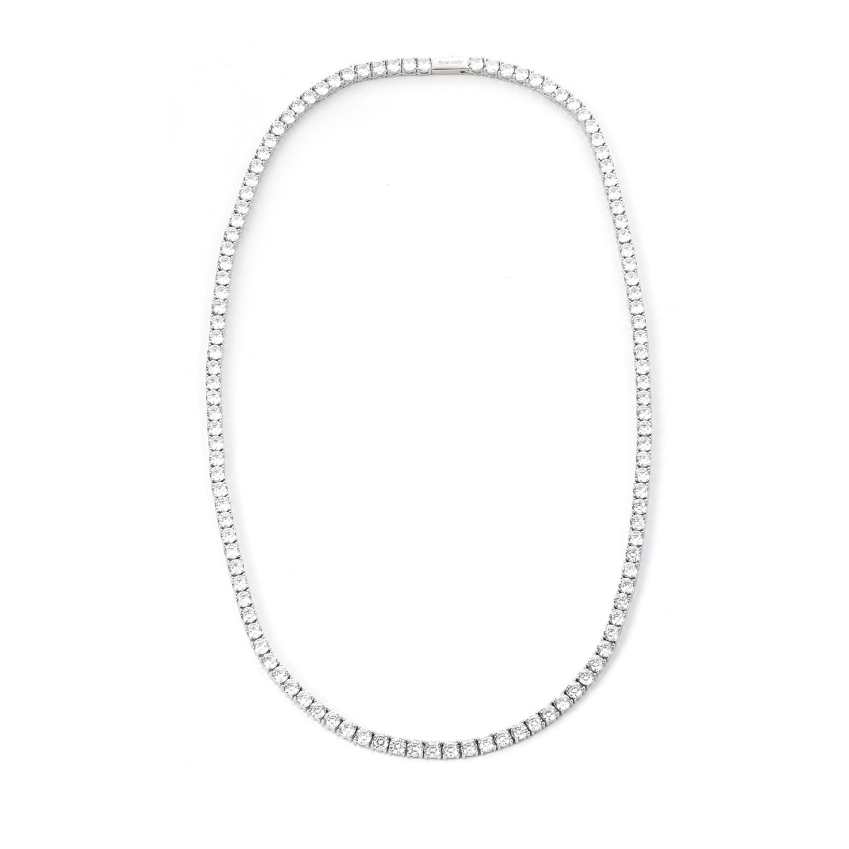 画像2: $ole only(ソールオンリー) / CZ Diamond 2mm Tennis Chain Necklace Silver 18inch (2)