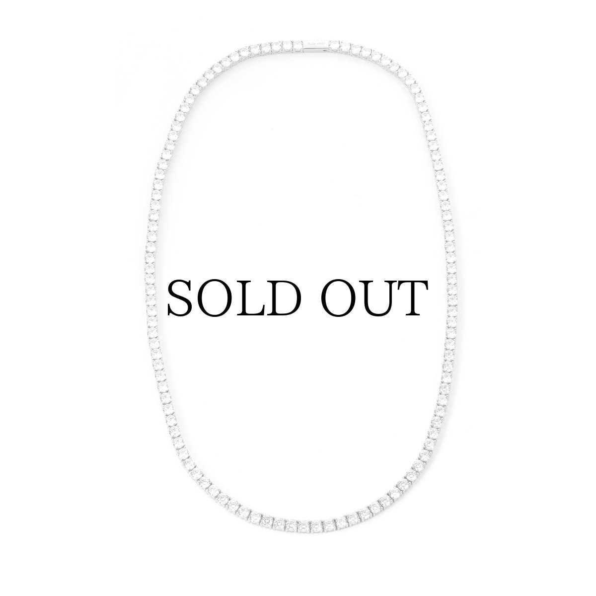 画像2: $ole only(ソールオンリー) / CZ Diamond 2mm Tennis Chain Necklace Silver 20inch (2)