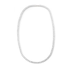 画像2: $ole only(ソールオンリー) / CZ Diamond 2mm Tennis Chain Necklace Silver 18inch (2)