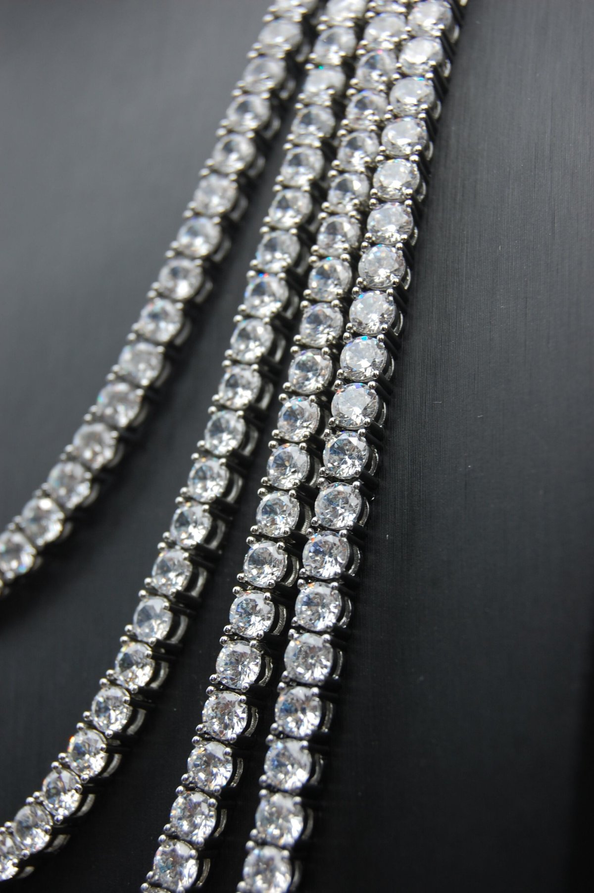 画像7: $ole only(ソールオンリー) / CZ Diamond 2mm Tennis Chain Necklace Silver 18inch (7)
