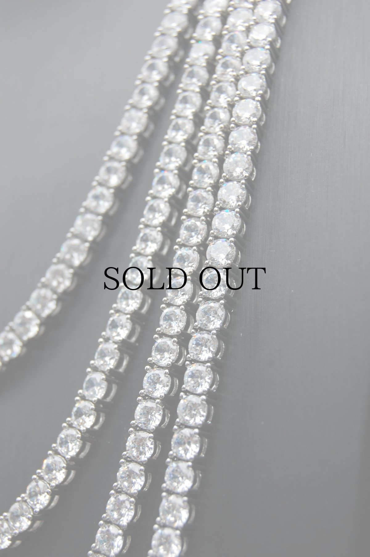 画像7: $ole only(ソールオンリー) / CZ Diamond 2mm Tennis Chain Necklace Silver 20inch (7)