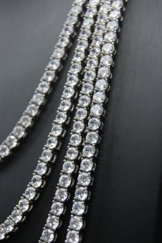 画像7: $ole only(ソールオンリー) / CZ Diamond 2mm Tennis Chain Necklace Silver 18inch (7)