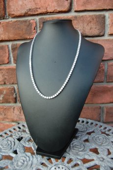 画像9: $ole only(ソールオンリー) / CZ Diamond 2mm Tennis Chain Necklace Silver 18inch (9)