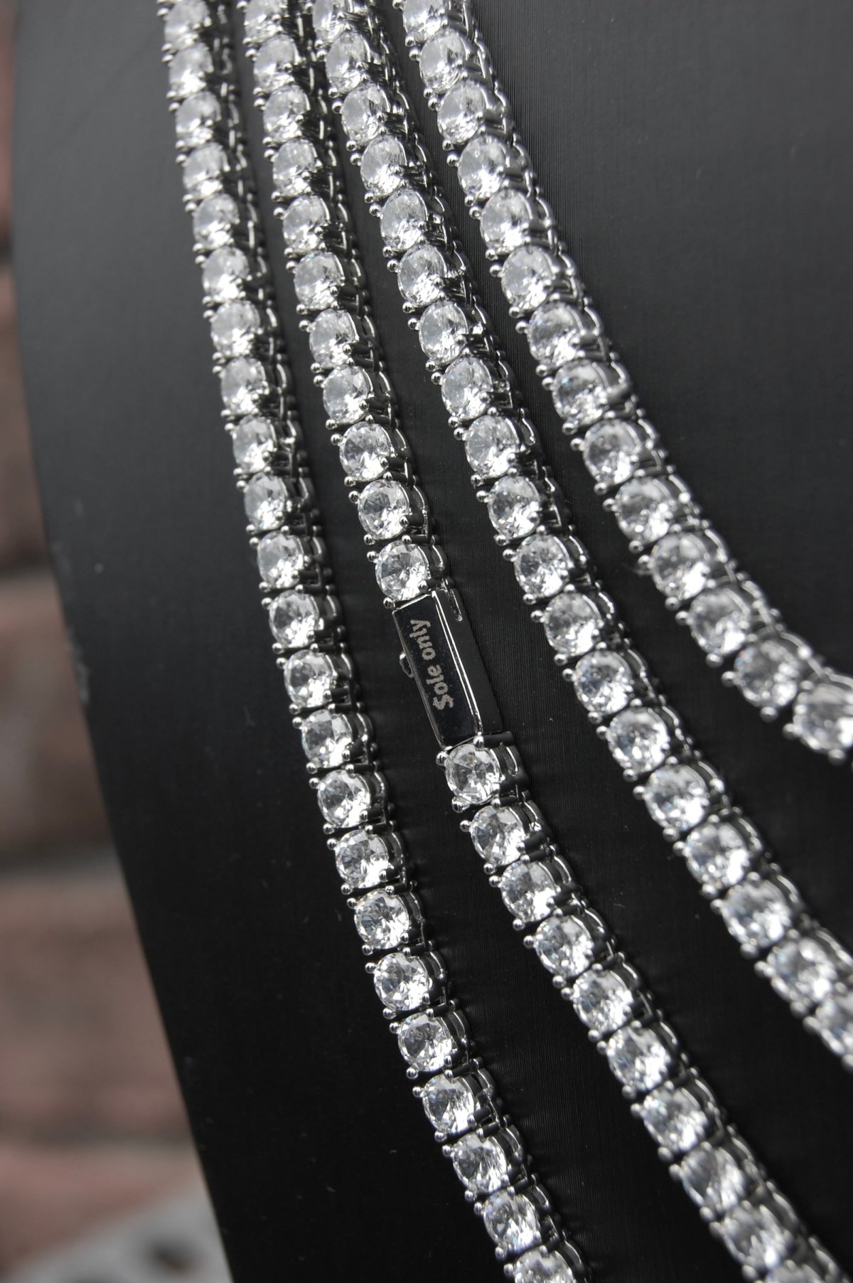 画像8: $ole only(ソールオンリー) / CZ Diamond 2mm Tennis Chain Necklace Silver 18inch (8)
