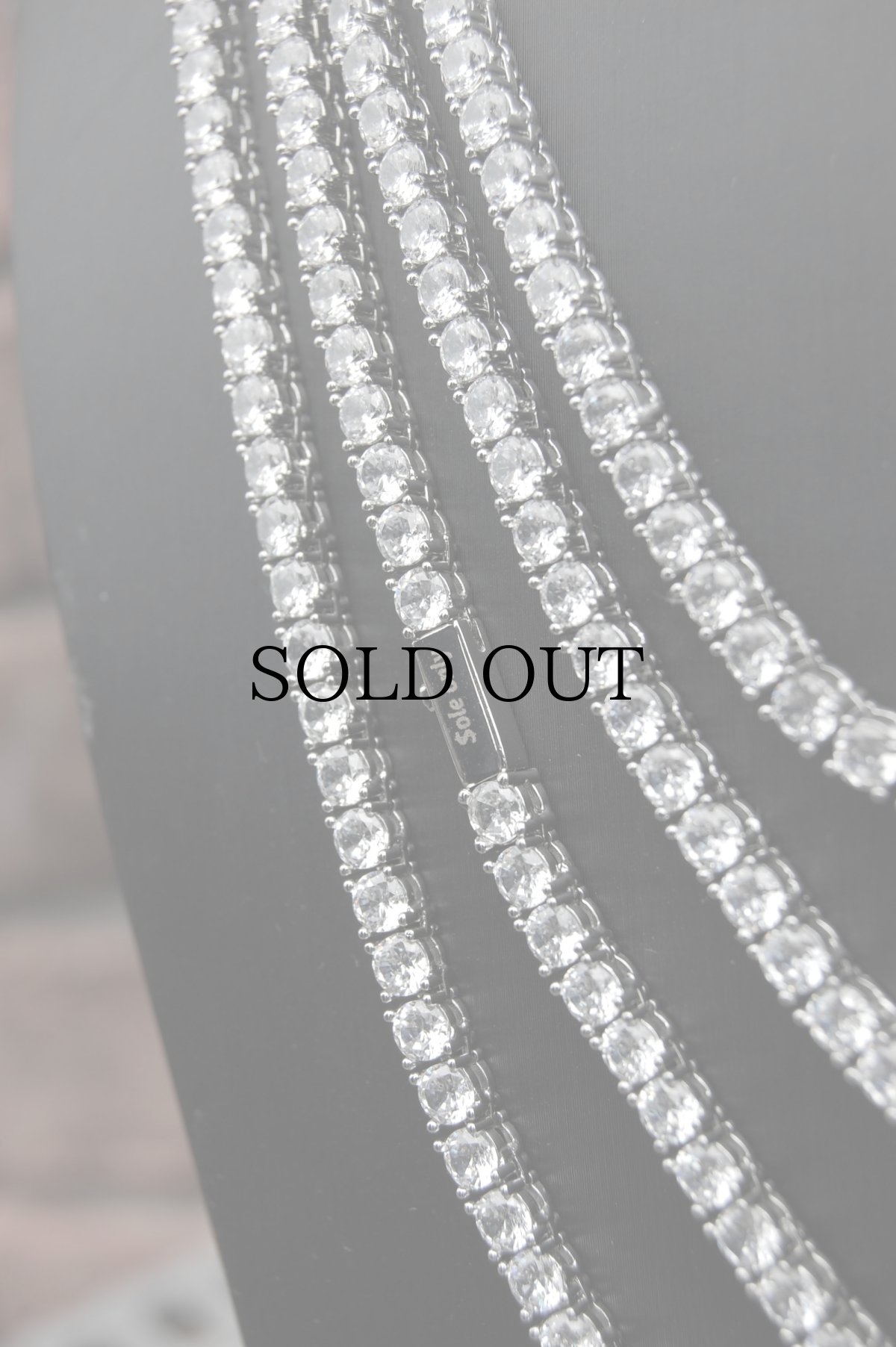 画像8: $ole only(ソールオンリー) / CZ Diamond 2mm Tennis Chain Necklace Silver 20inch (8)