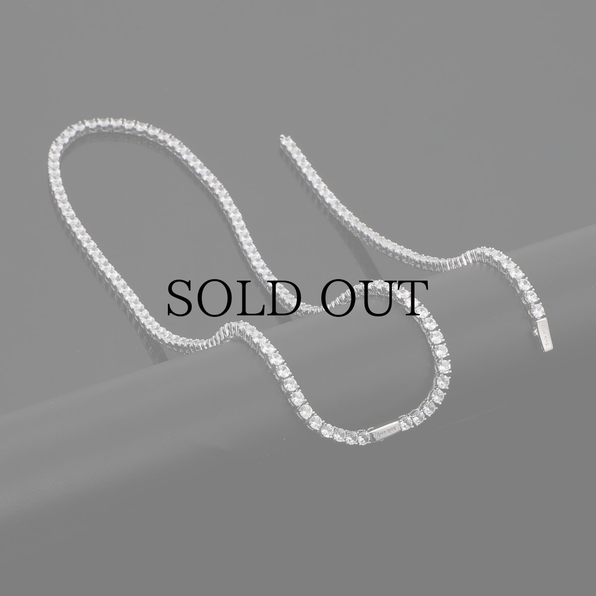 画像6: $ole only(ソールオンリー) / CZ Diamond 2mm Tennis Chain Necklace Silver 20inch (6)