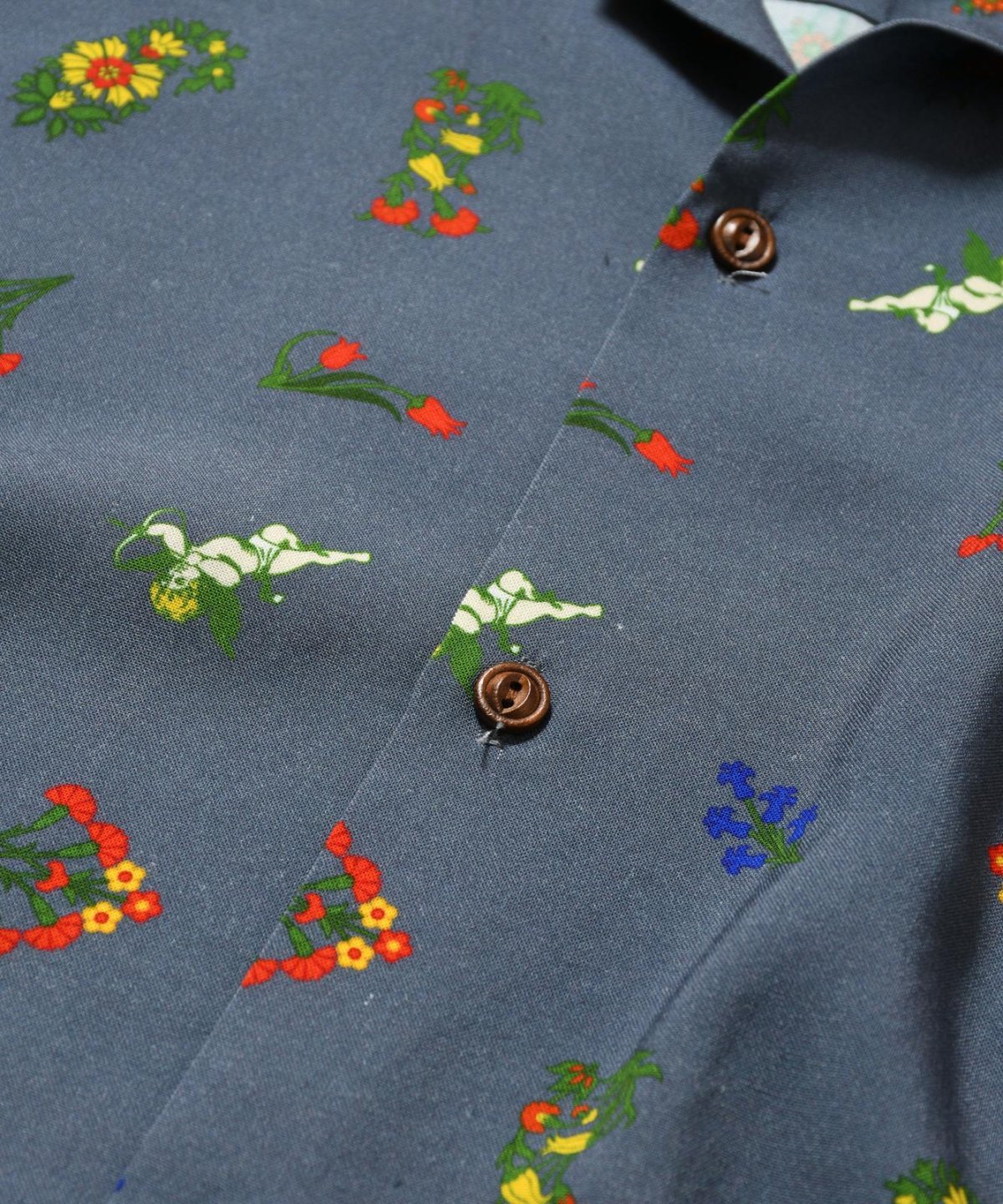 画像11: ALLY&DIA / FLOWER ALLOVER ALOHA SHIRTS (11)