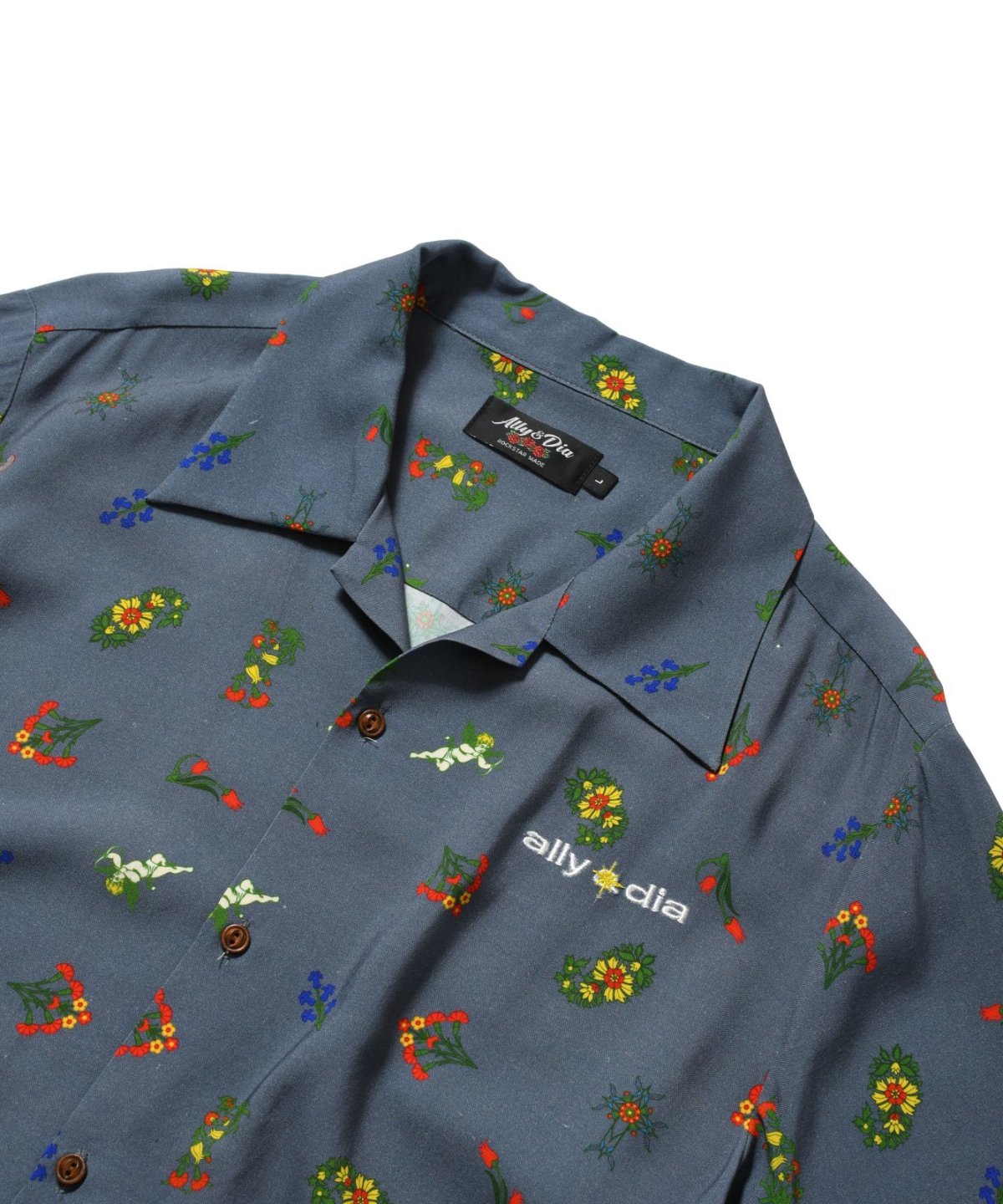 画像7: ALLY&DIA / FLOWER ALLOVER ALOHA SHIRTS (7)