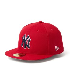 画像1: NEW ERA / 59FIFTY MLB Scarlet ニューヨーク・ヤンキース (1)